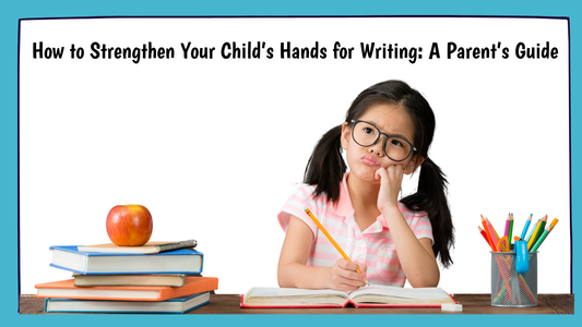 Child practicing hand-strengthening exercises with fun activities to improve handwriting skills.