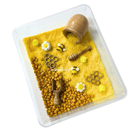 Best Honey Bee Sensory Bin Toy for Kids, a nature-themed toy designed to engage children's senses through tactile play, encouraging exploration and creativity while learning about bees and nature.