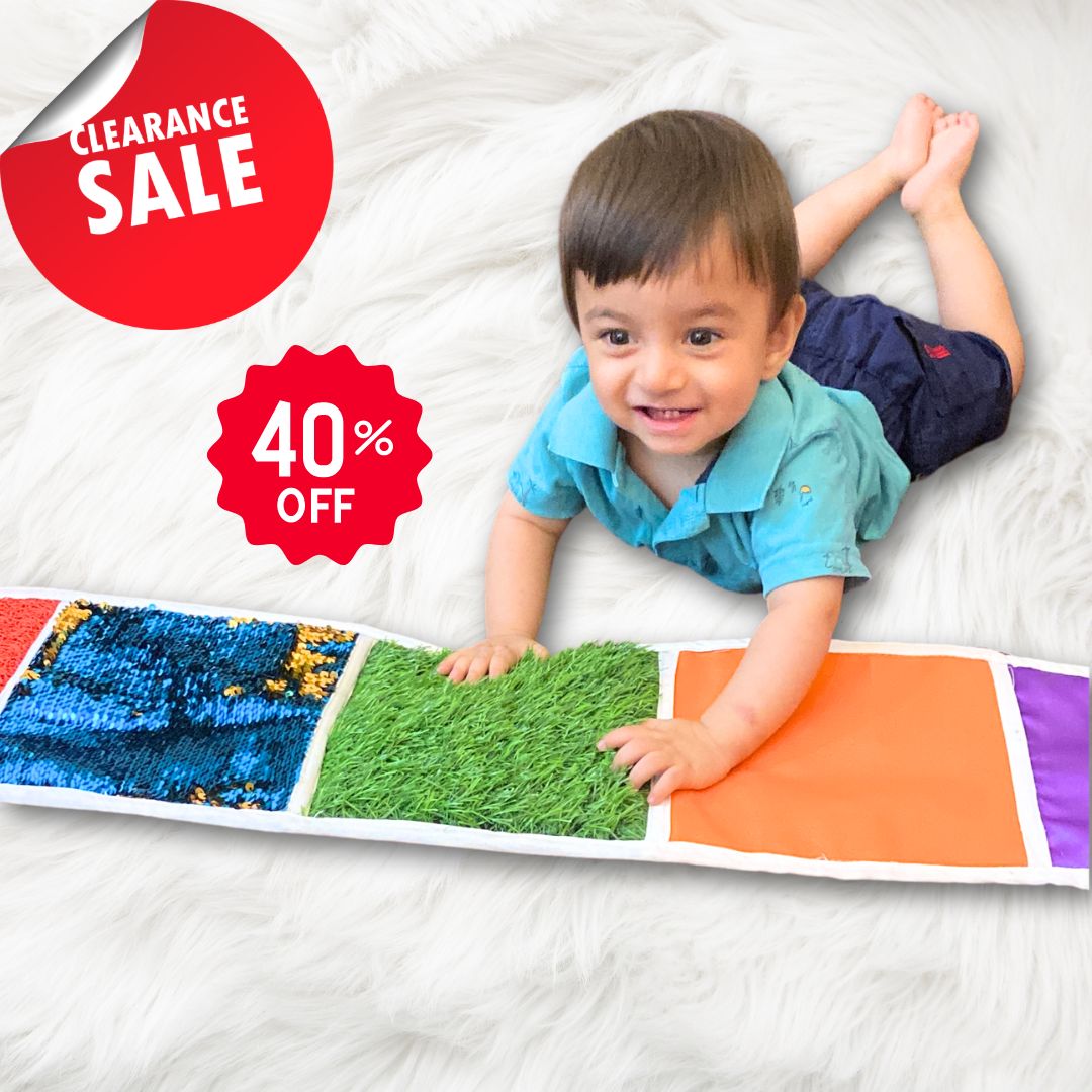 Soft, non-toxic sensory play mat for toddlers, ideal for motor skills and sensory development