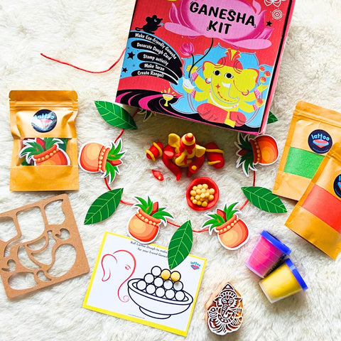  Clay Ganesha creation set, perfect for kids to enjoy making their own Ganesha idol.