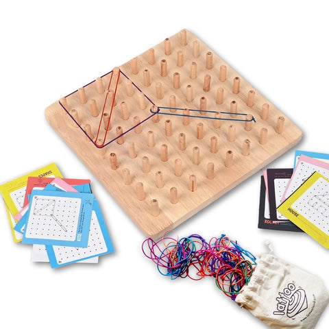 Educational Geoboard for toddlers to explore shapes and patterns through hands-on play.