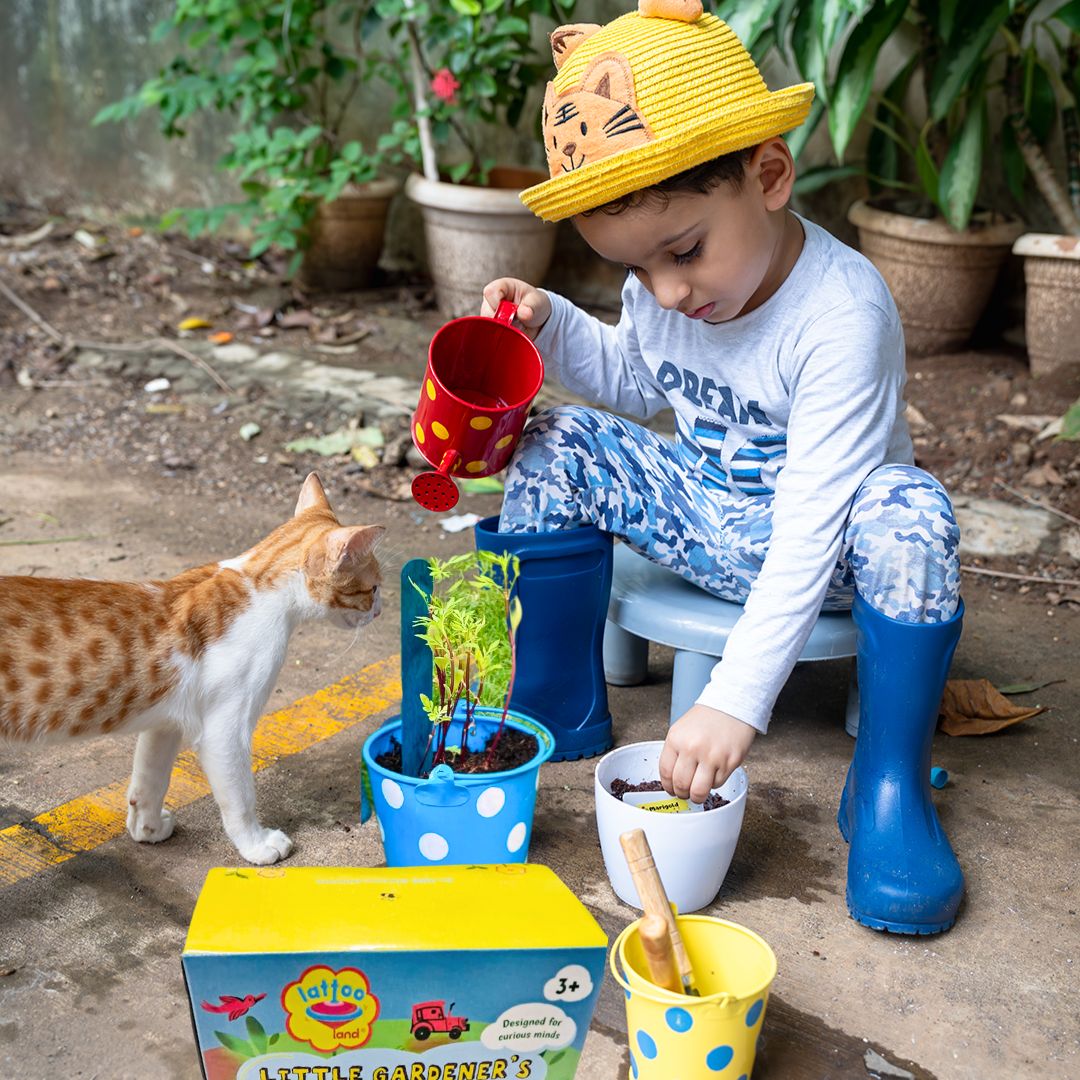 Gardening set tools for kids to explore outdoor activities and learn about plants