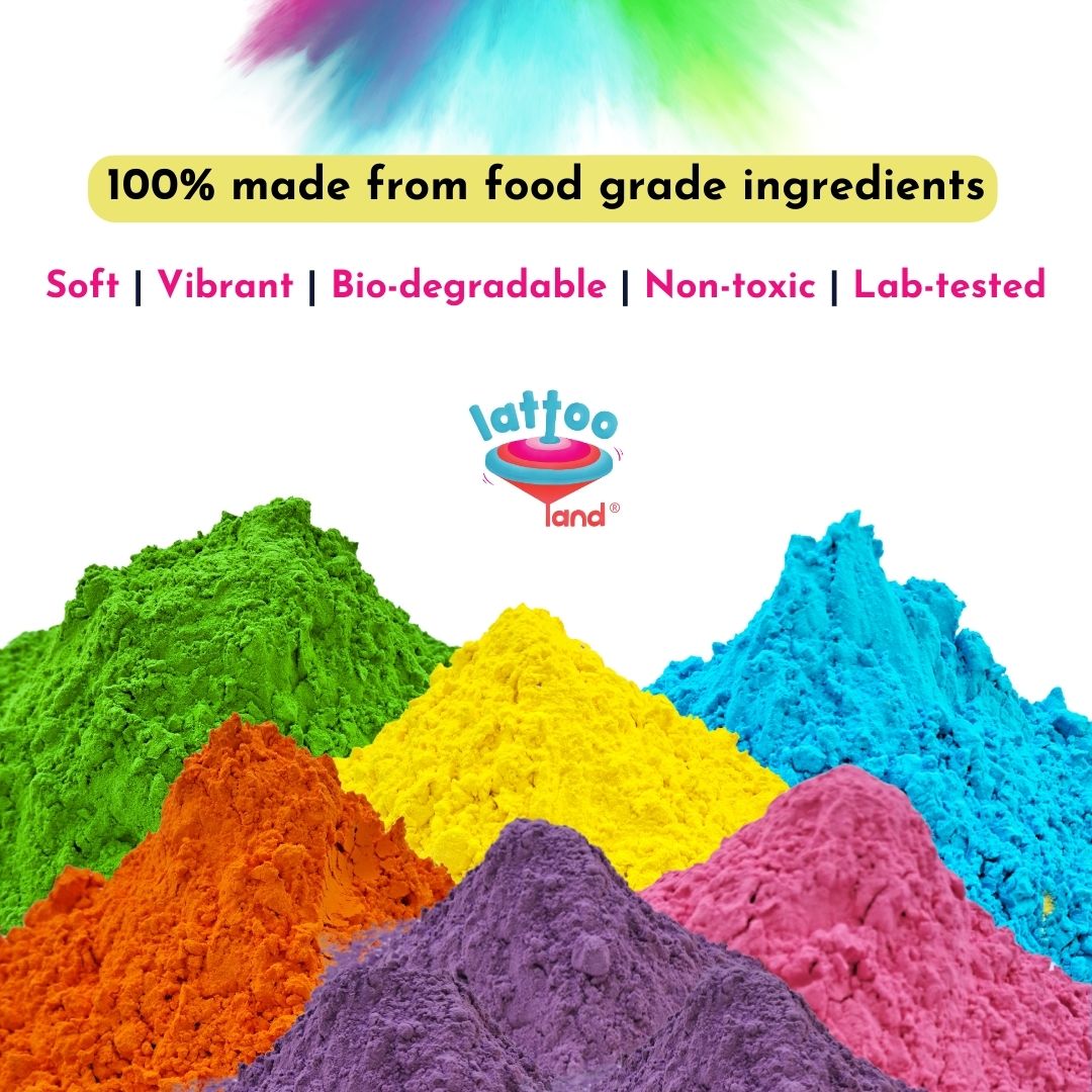 Bright and non-toxic festival Gulal powder for group celebrations