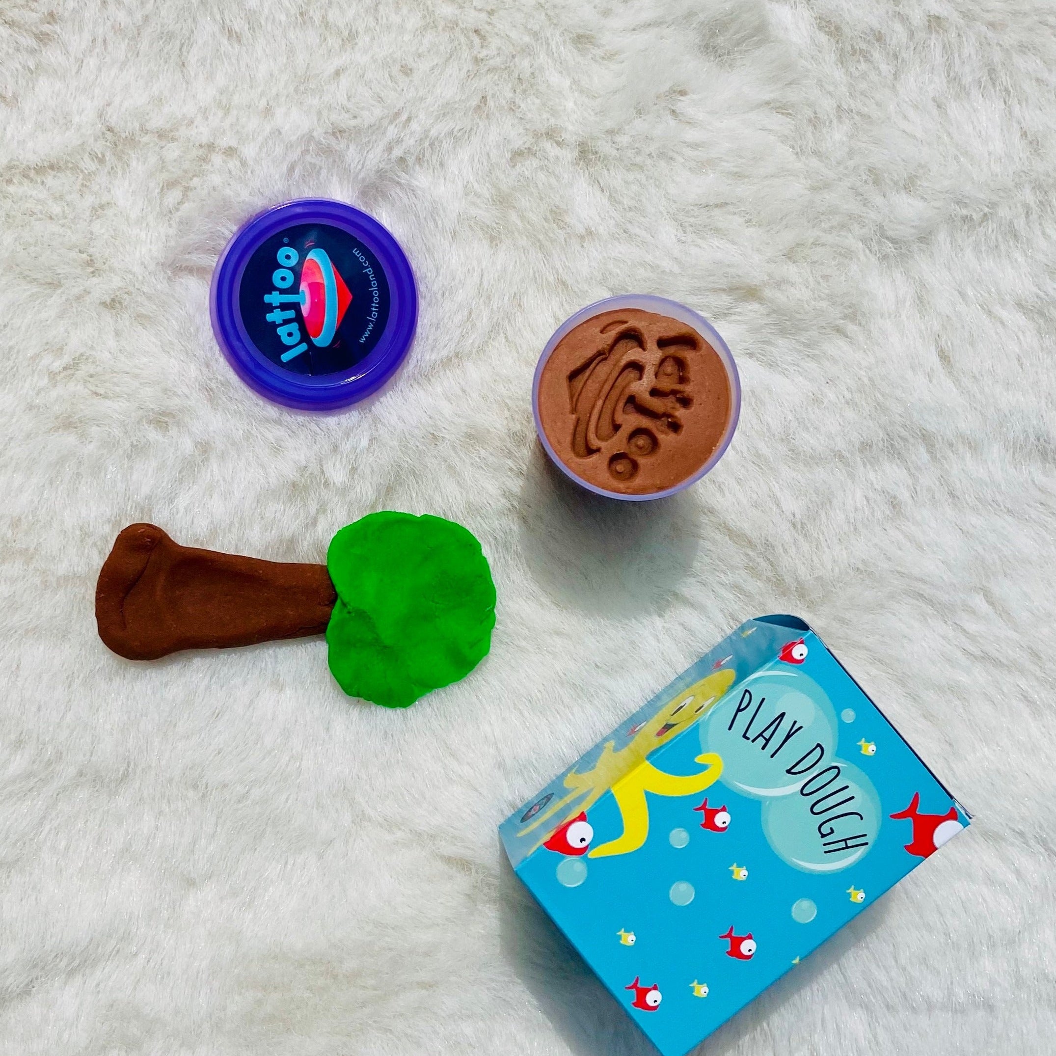 Soft brown playdough for kids, non-toxic and safe, ideal for creative play, crafting, and sensory activities.