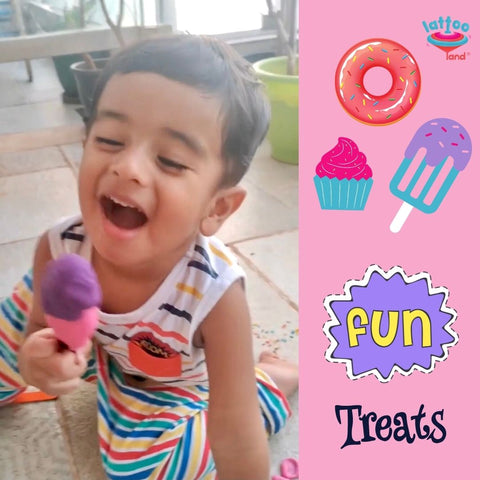 Candy play set for children, perfect for imaginative play with cupcake and candy molds.

