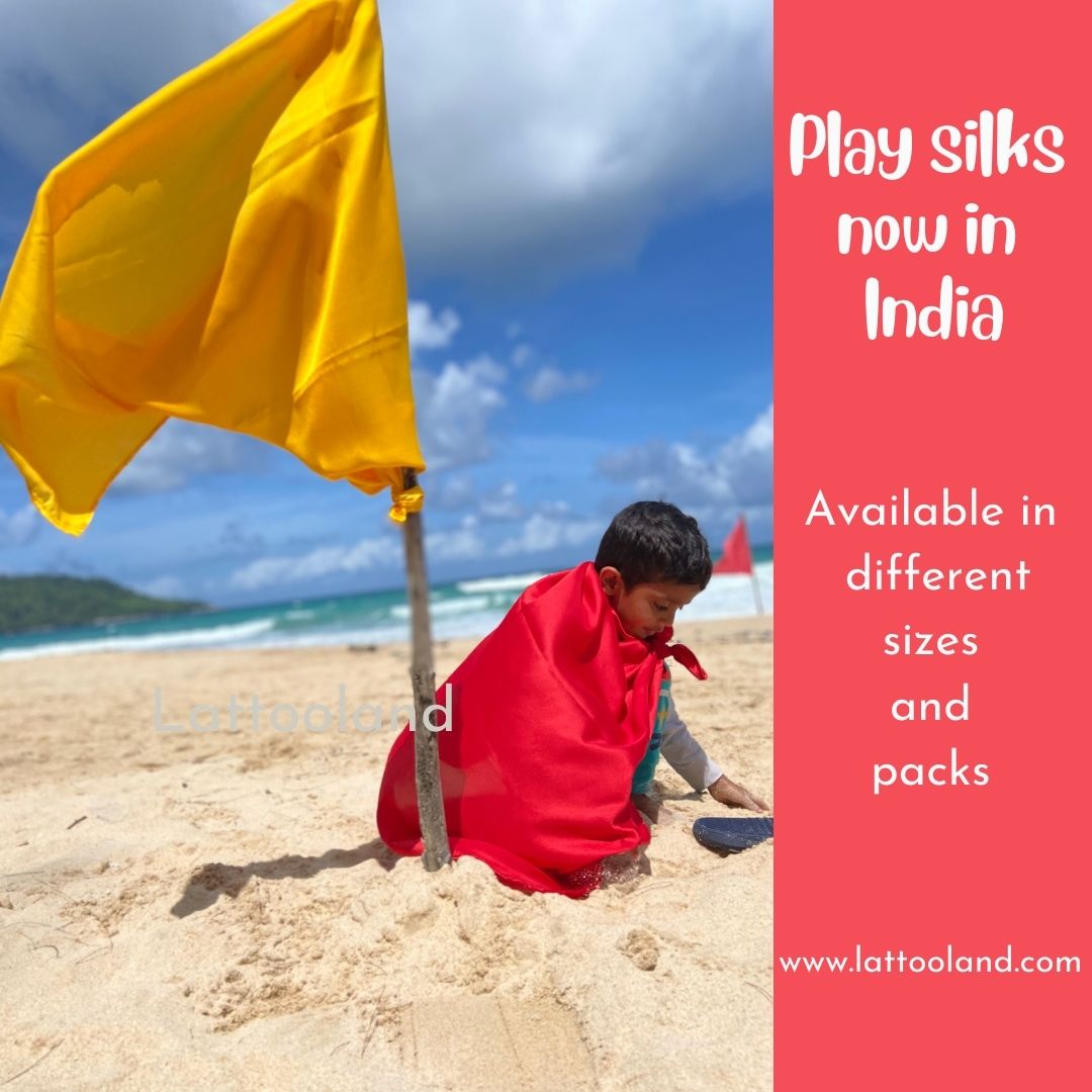 PlaySilk for kids, a Montessori-inspired material for sensory and developmental play. Waldorf Play silk scarves